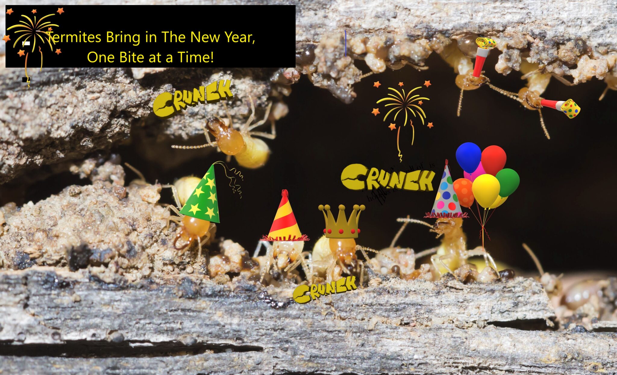 It S Party On For Termites Corky S Pest Control Services Termite Services In San Diego Los Angeles Pest Control Riverside Pest Control